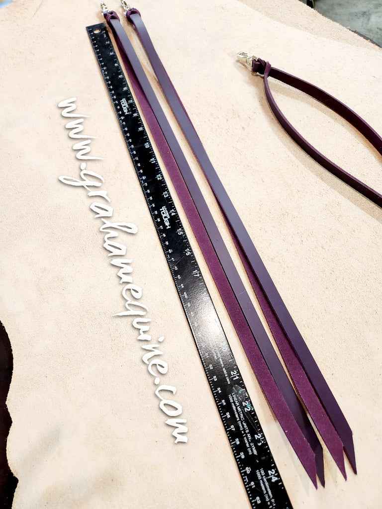 Dk. Purple Latigo Saddle Strings (Pair)