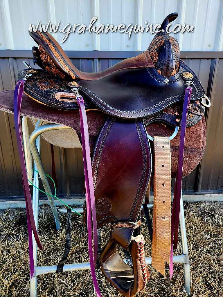 Dk. Purple Latigo Saddle Strings (Pair)