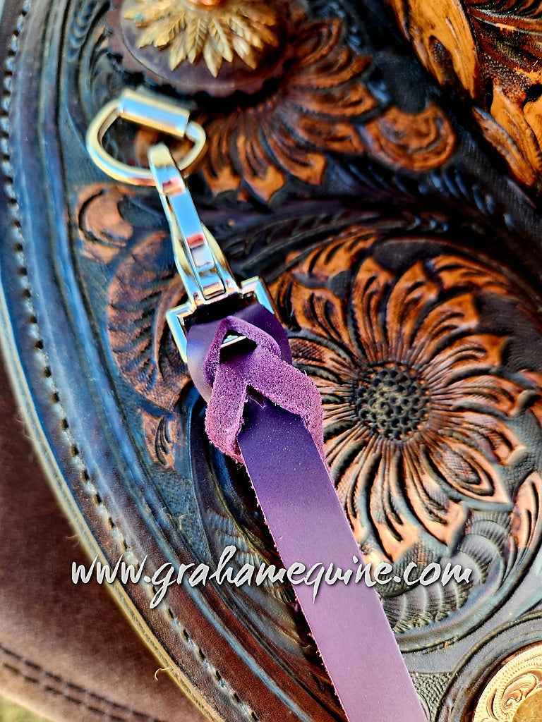 Dk. Purple Latigo Saddle Strings (Pair)
