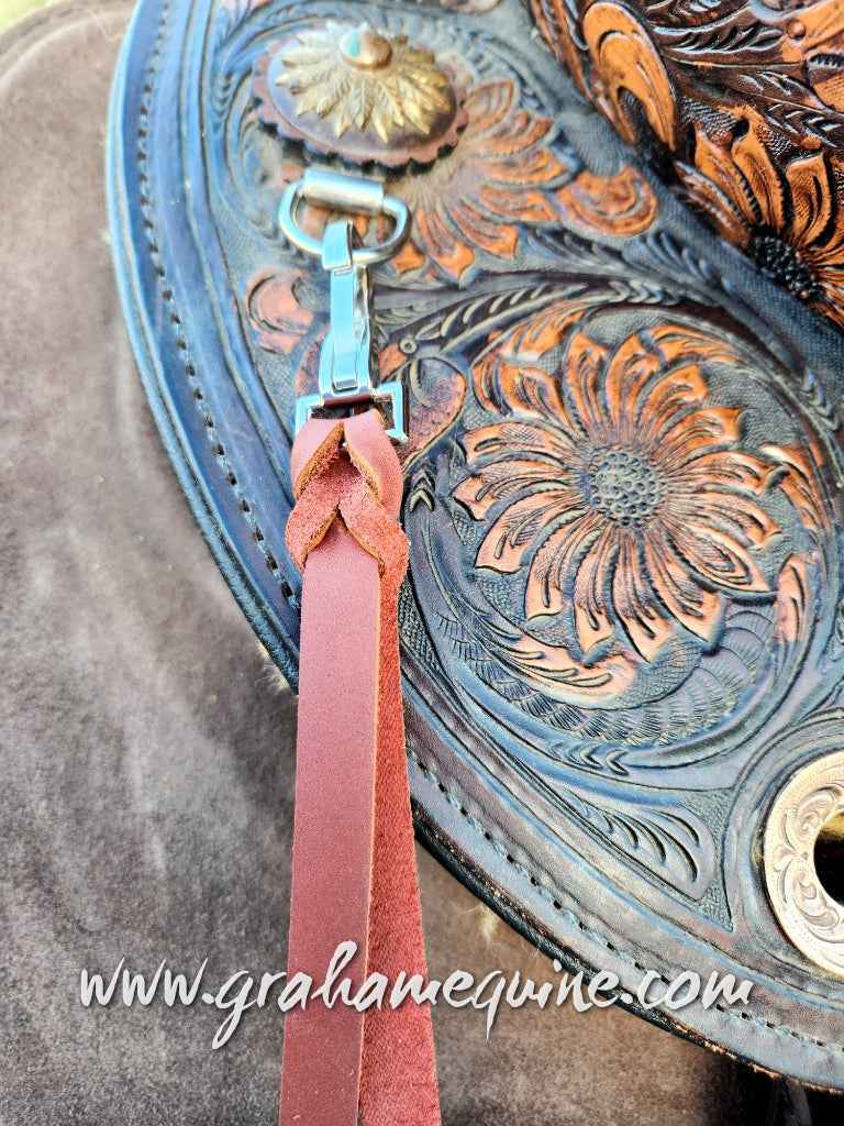 Chestnut Latigo Saddle Strings (Pair)