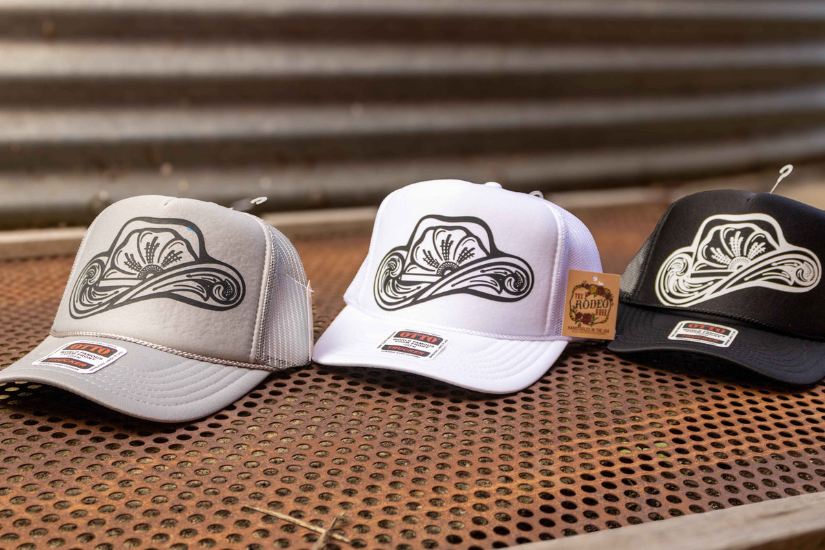 Tooled Cowboy Hat Graphic Cap Neutral