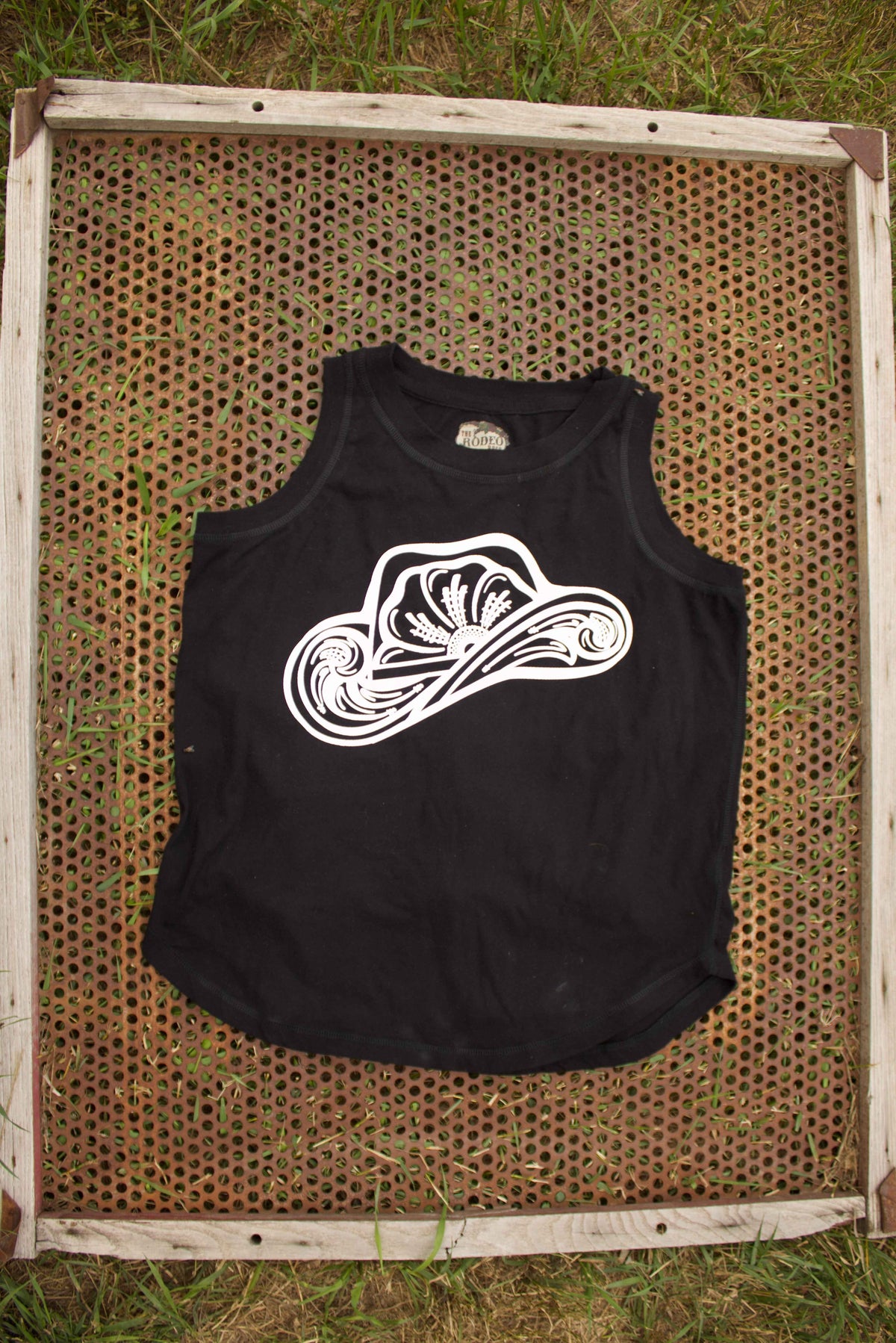 Tooled Cowboy Hat Relaxed Fit Tank