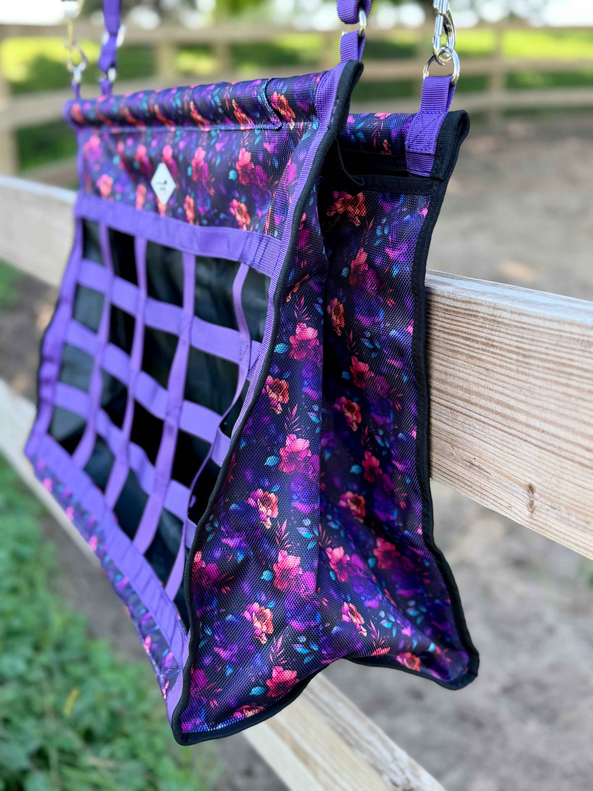 Slow Graze Hay Bag - Midnight Bloom | WhinneyWear