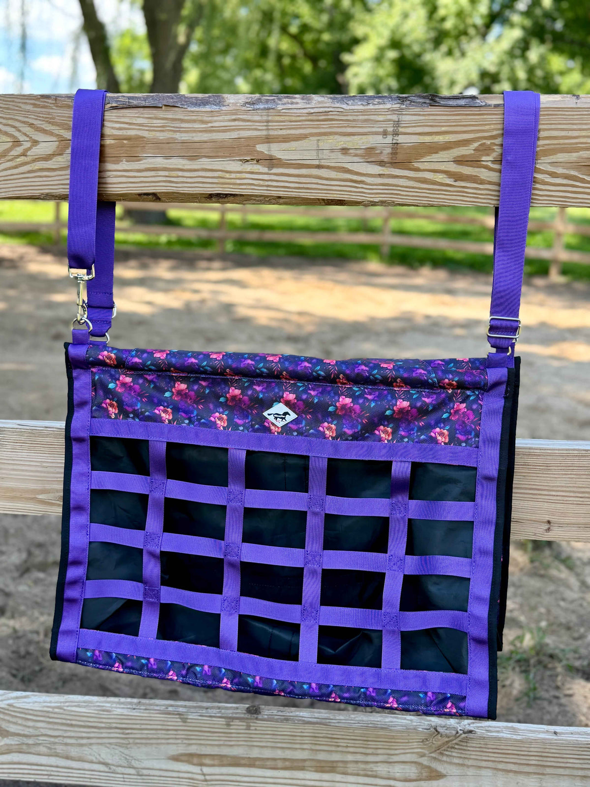 Slow Graze Hay Bag - Midnight Bloom | WhinneyWear