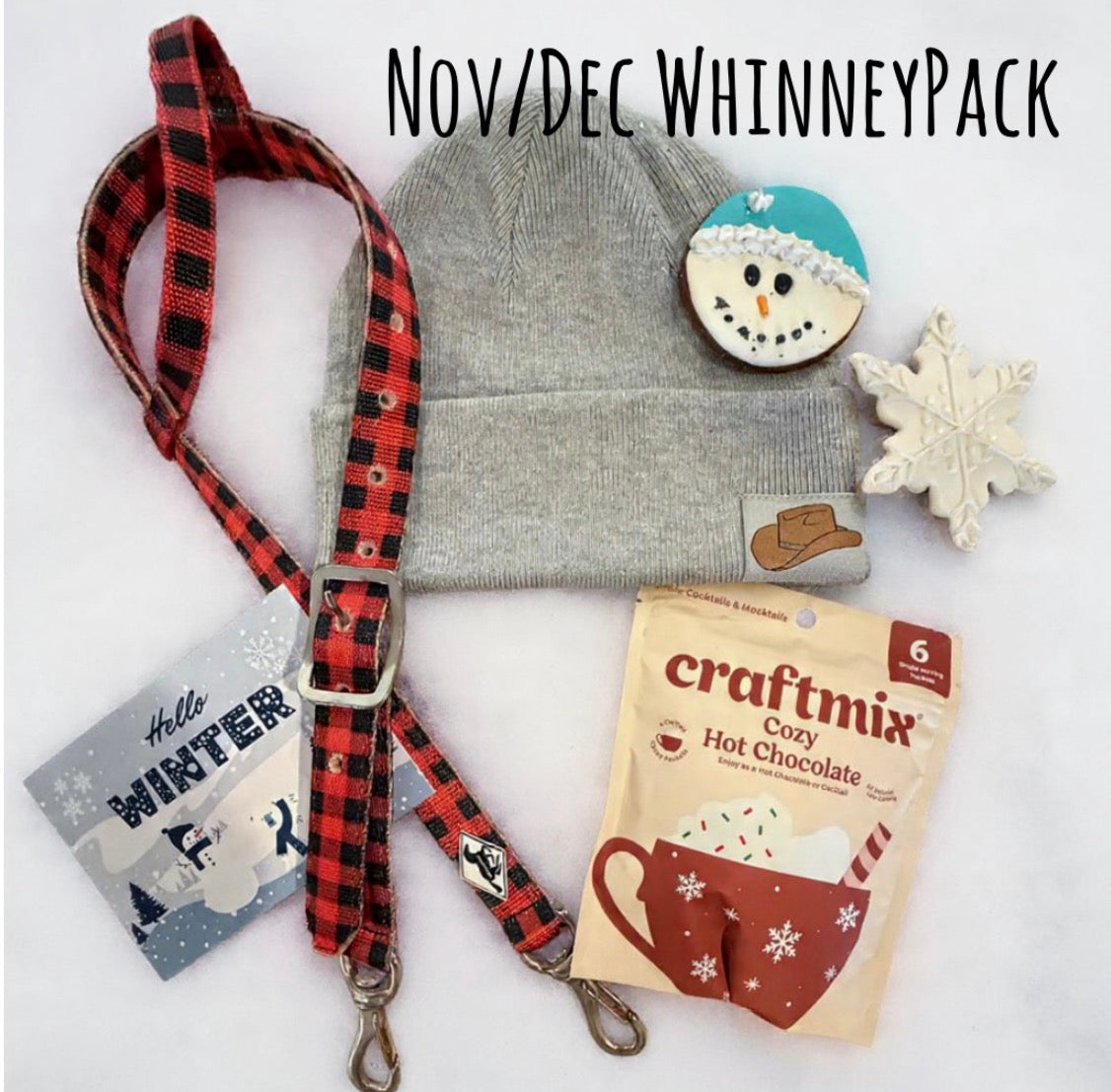 Bi monthly WhinneyPack horse subscription box with equestrian tack and treats
WhinneyWear themed horse subscription box with barn gifts and exclusive tack
Horse owner gift box with treats, tail bag, and equestrian surprises