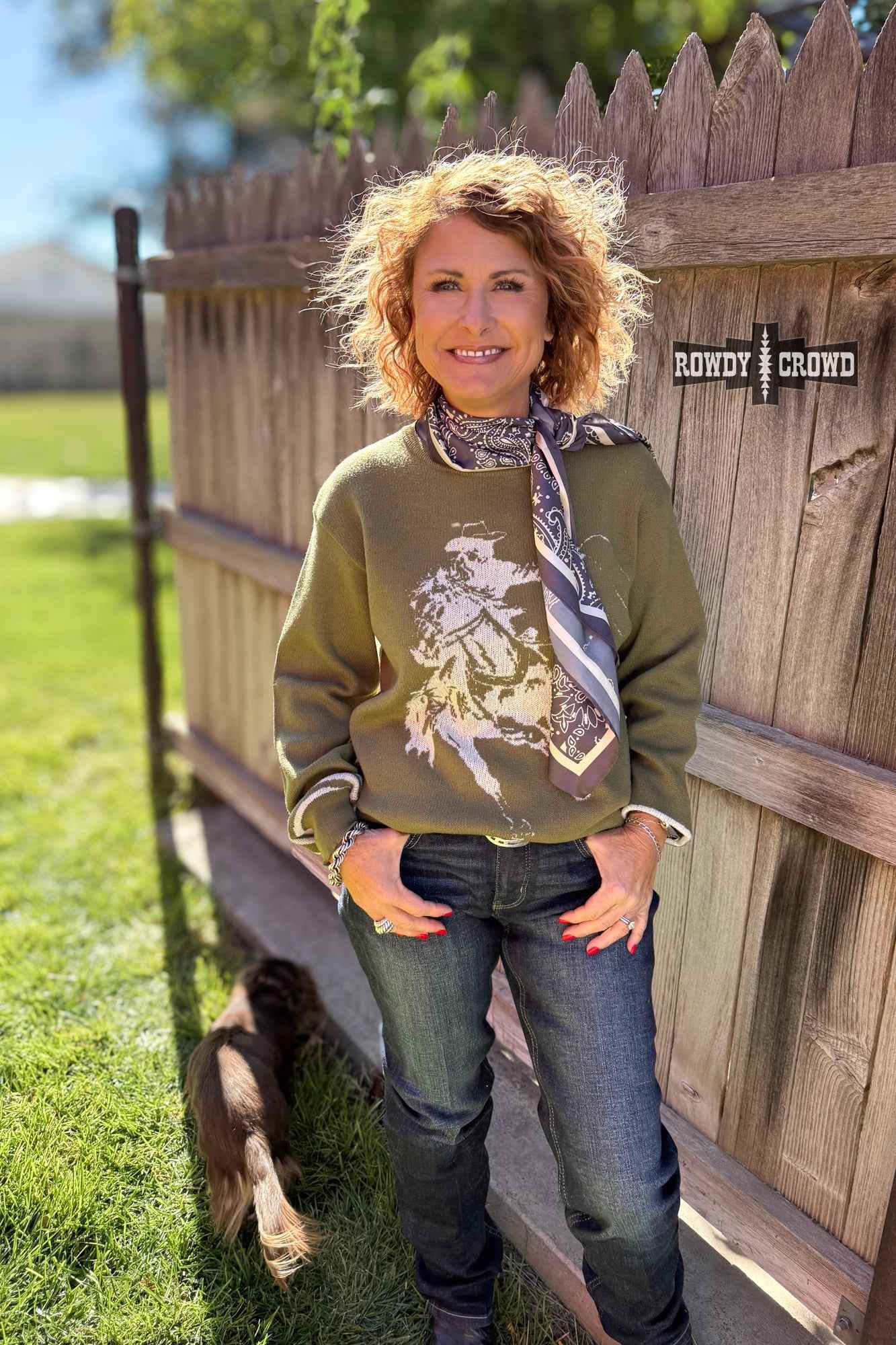 DS OLIVE Wild & Western Sweater
