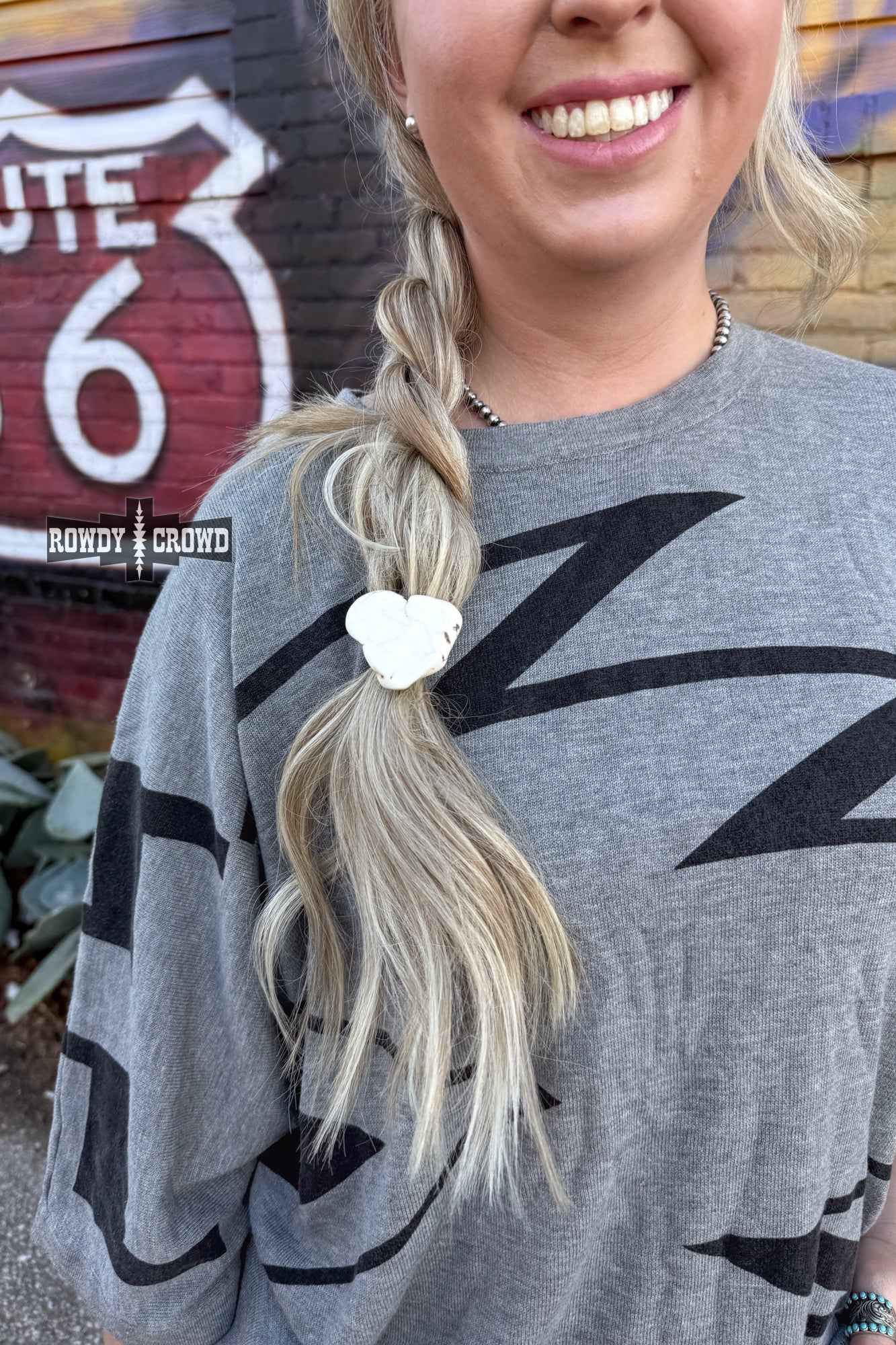 DS White Rock Ponytail Holder