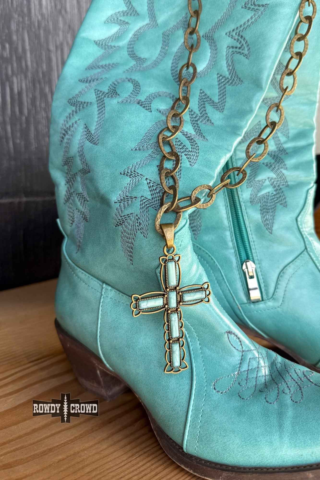 DS Cowgirl Cross Necklace