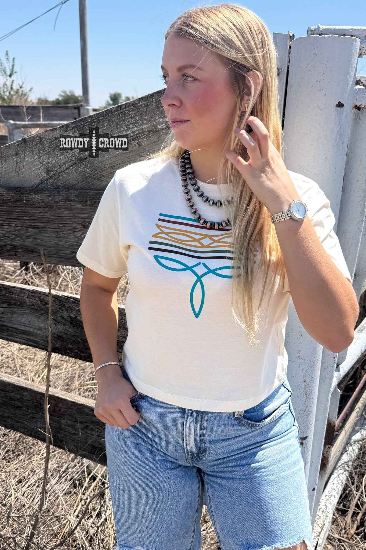 DS Bonfire Boot Stitch Boxy Tee
