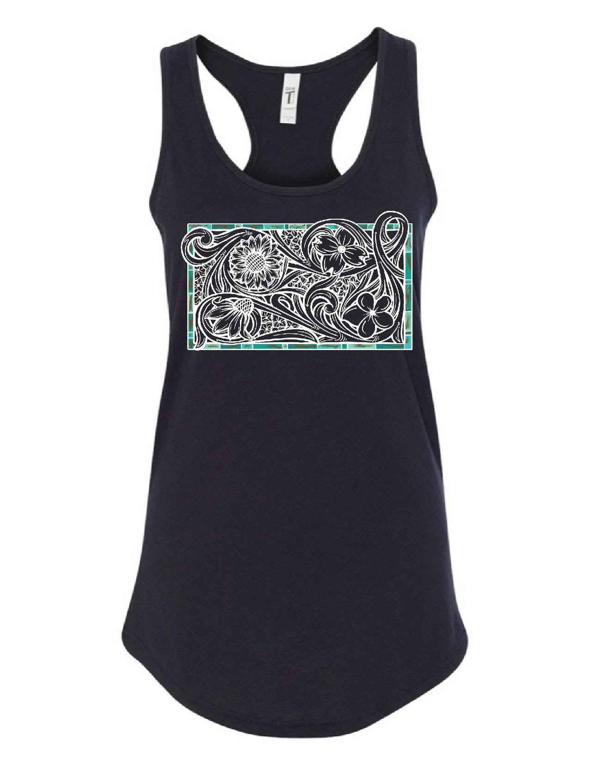 Tooled Floral Tank
