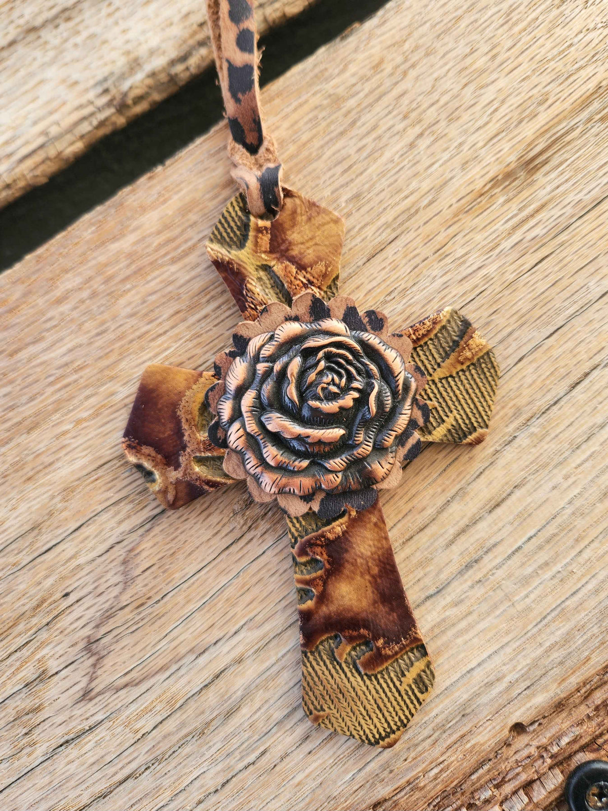Copper Rose Cross