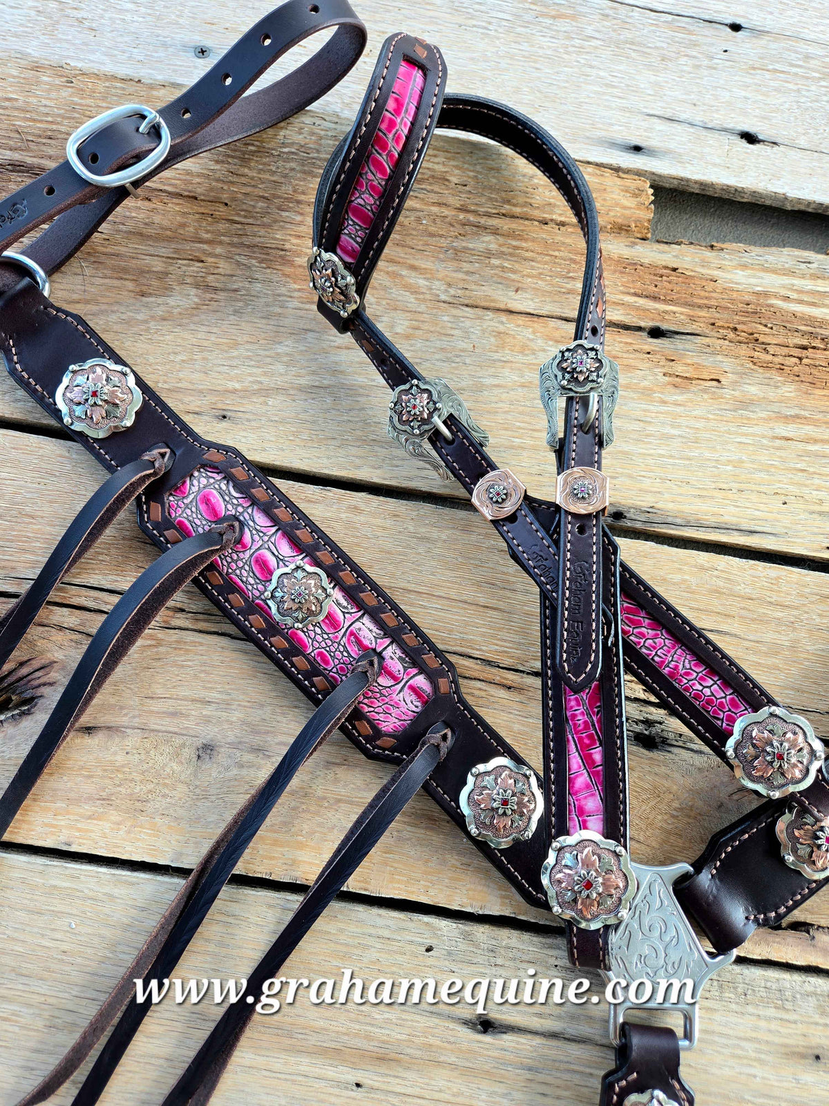 Pink & Chocolate w/ Tassles Tack Set
