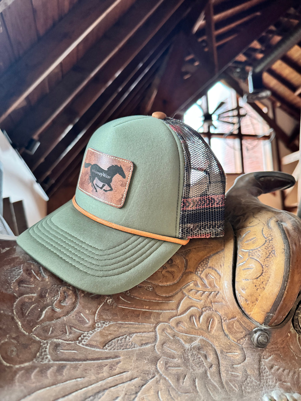 Olive & Aztec WhinneyWear Patch Hat