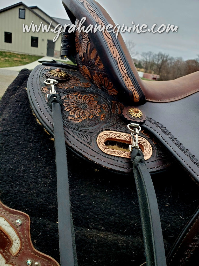 Black Latigo Saddle Strings (Pair)