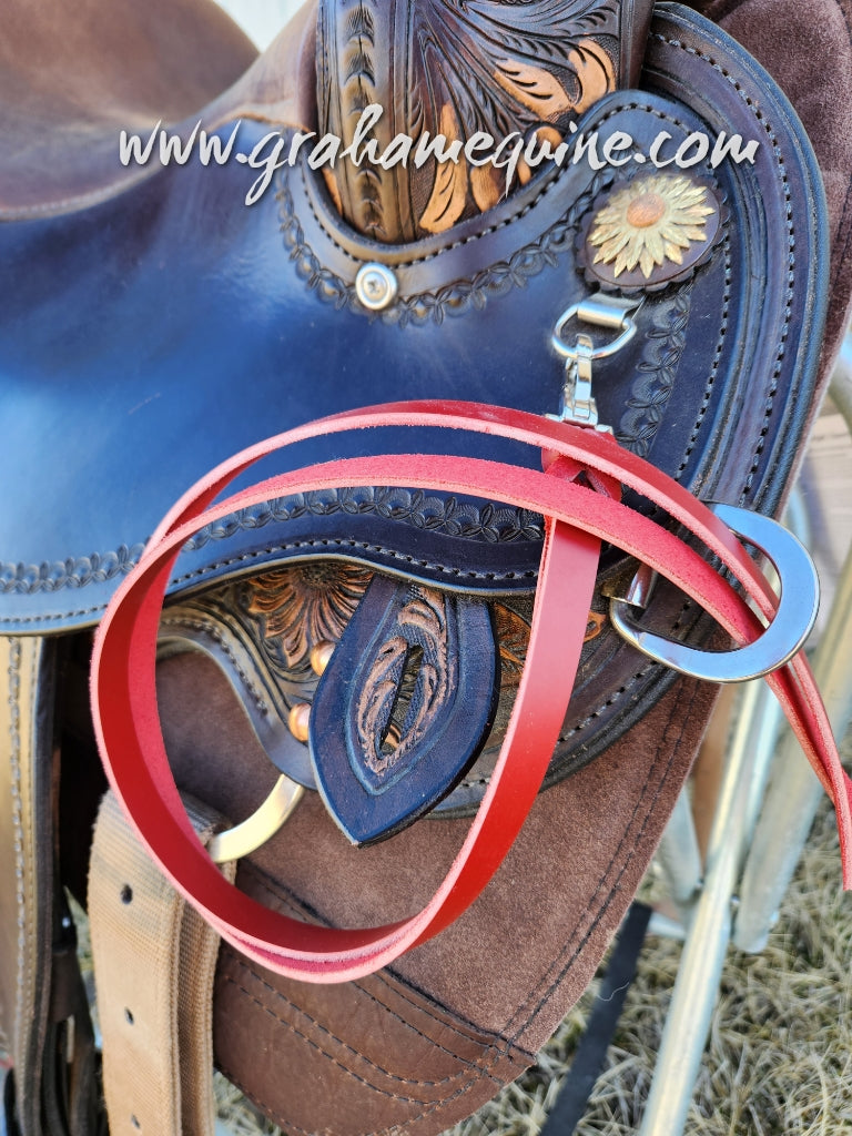Red Latigo Saddle Strings (Pair)