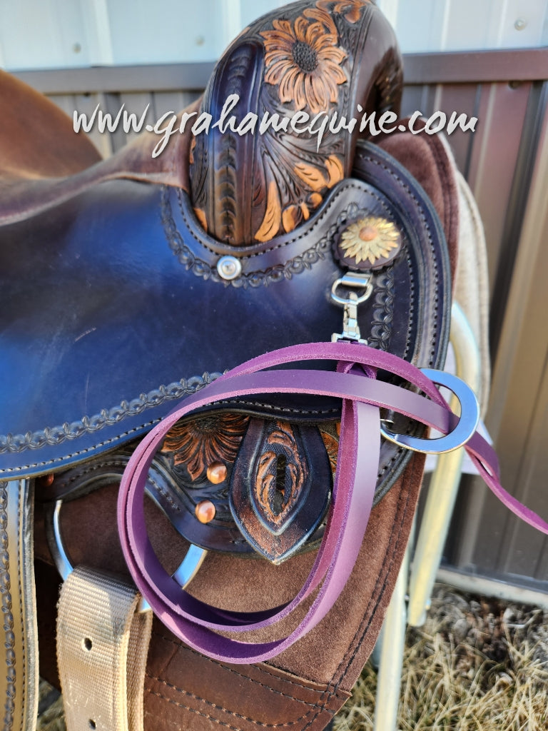Dk. Purple Latigo Saddle Strings (Pair)