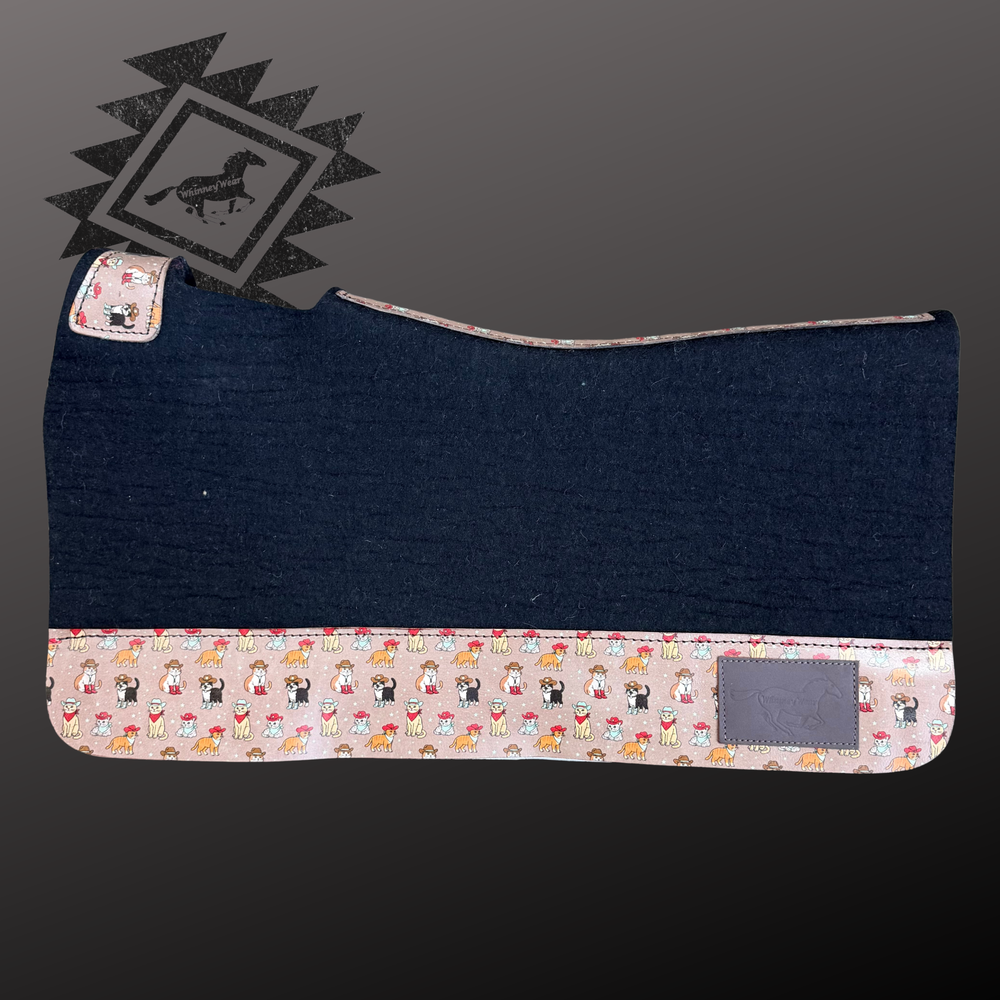 Black & Meowdy Wool Saddle Pad - 28"x30"