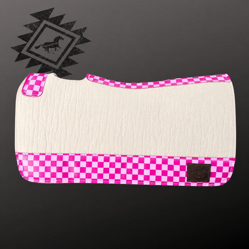 Made to Order: WOOL Saddle Pad with 4 patterned wear leathers options