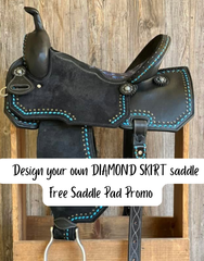Design your own DIAMOND SKIRT WhinneyLite Saddle - Free Saddle Pad