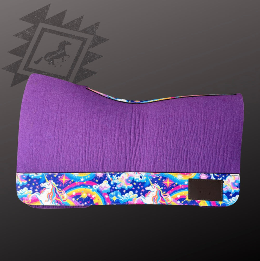 Celestial Unicorn Wool Saddle Pad - 28"x30"