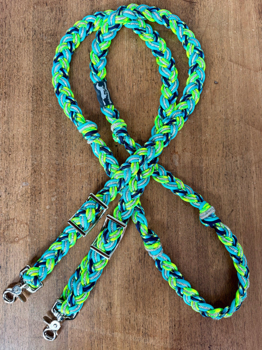 8ft Bali Rhinestone Braided Reins