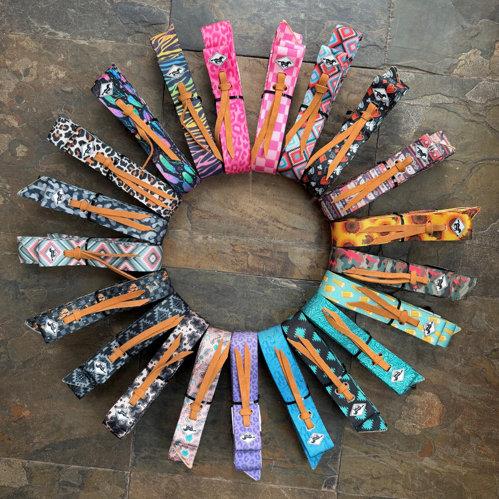 WhinneyWear Cinch Strap Set – Made to Order Printed Off Billet & Latigo