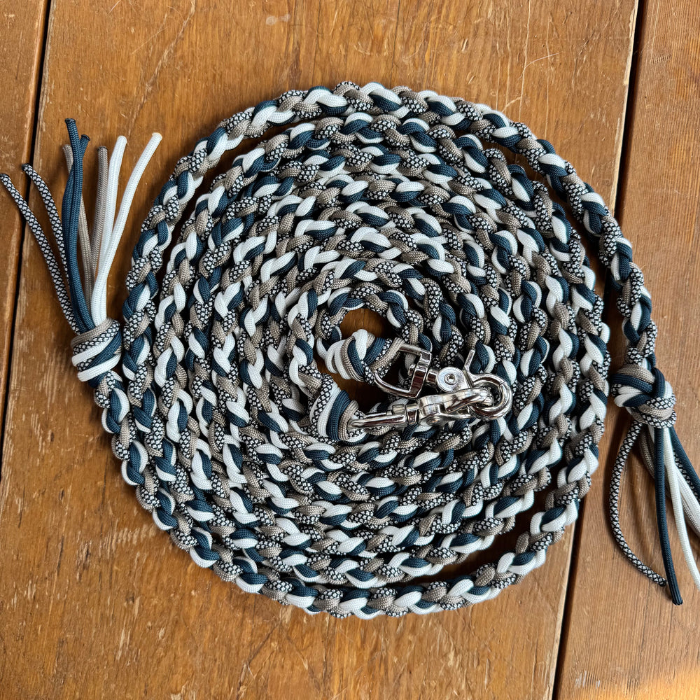 Navy & Tan Split Reins