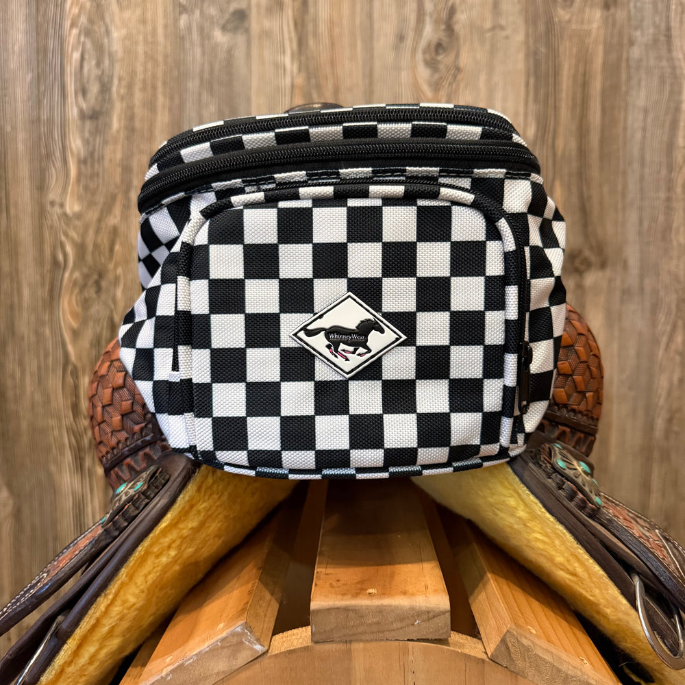 B&W Checkered Pommel Pack – Saddle Pommel Bag | WhinneyWear