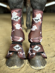 Made to Order Red Cowhide Horse Sport Boots | WhinneyWear