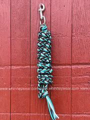 Turquoise/Brown/Black Braided Leadrope