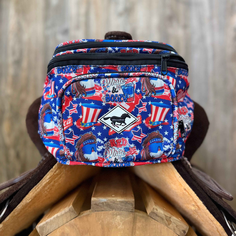 Red White & Boozy Pommel Pack – Saddle Pommel Bag | WhinneyWear
