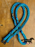 8ft Peacock Braided Reins