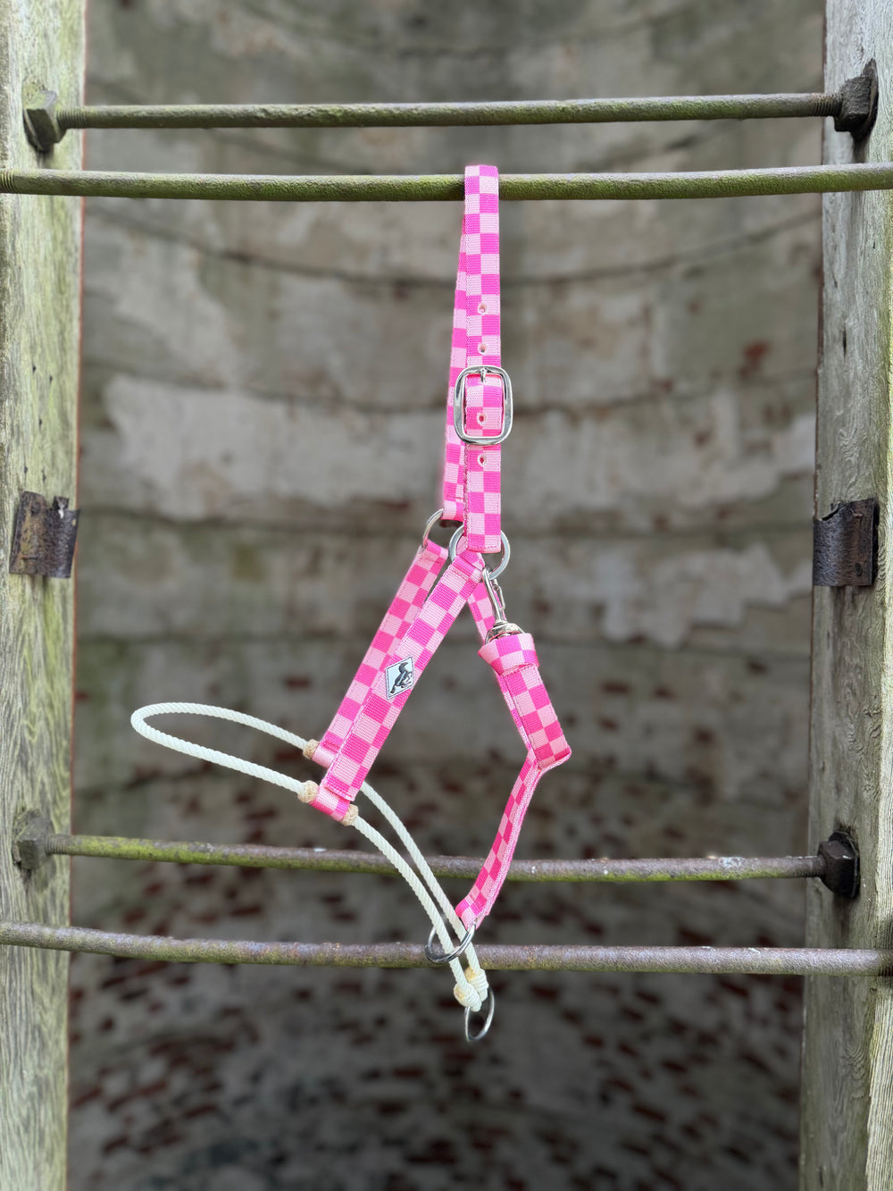 Pink Checkered/Lariat Nose Halter