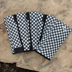 Buzz Off Fly Boots: B&W Checkered