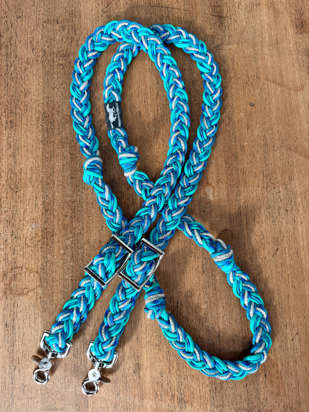 8ft Capri Rhinestone Braided Reins