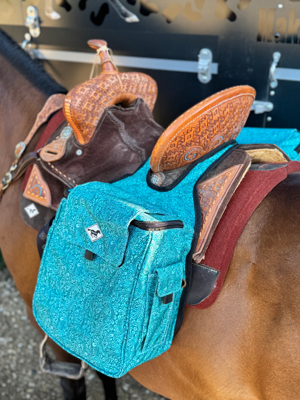 WhinneyCooler Saddle Bag – Made to Order Insulated Cooler Saddlebag - Straps Over seat