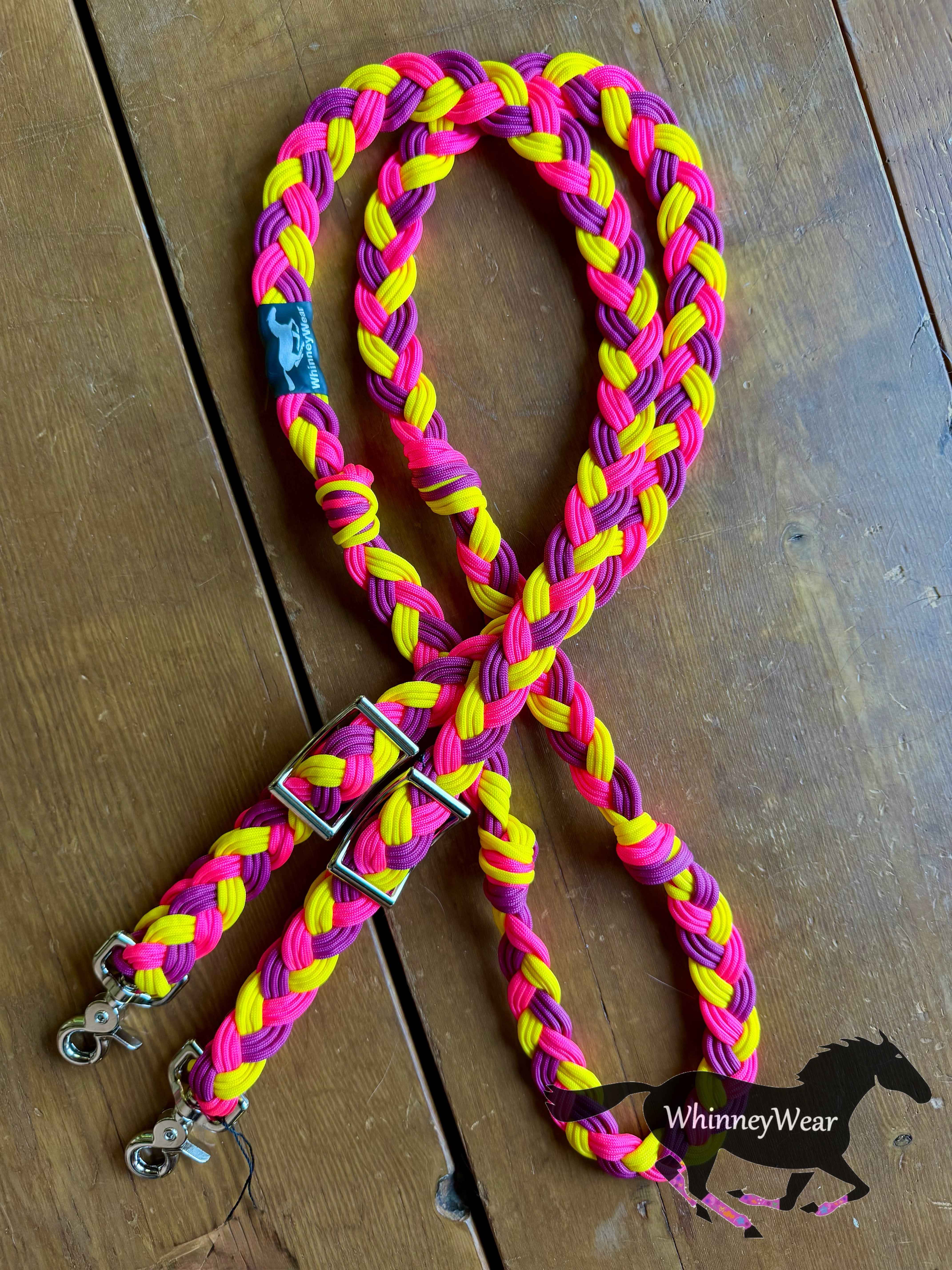 8ft Pink Lemonade Braided Reins