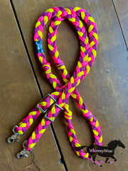 8ft Pink Lemonade Braided Reins