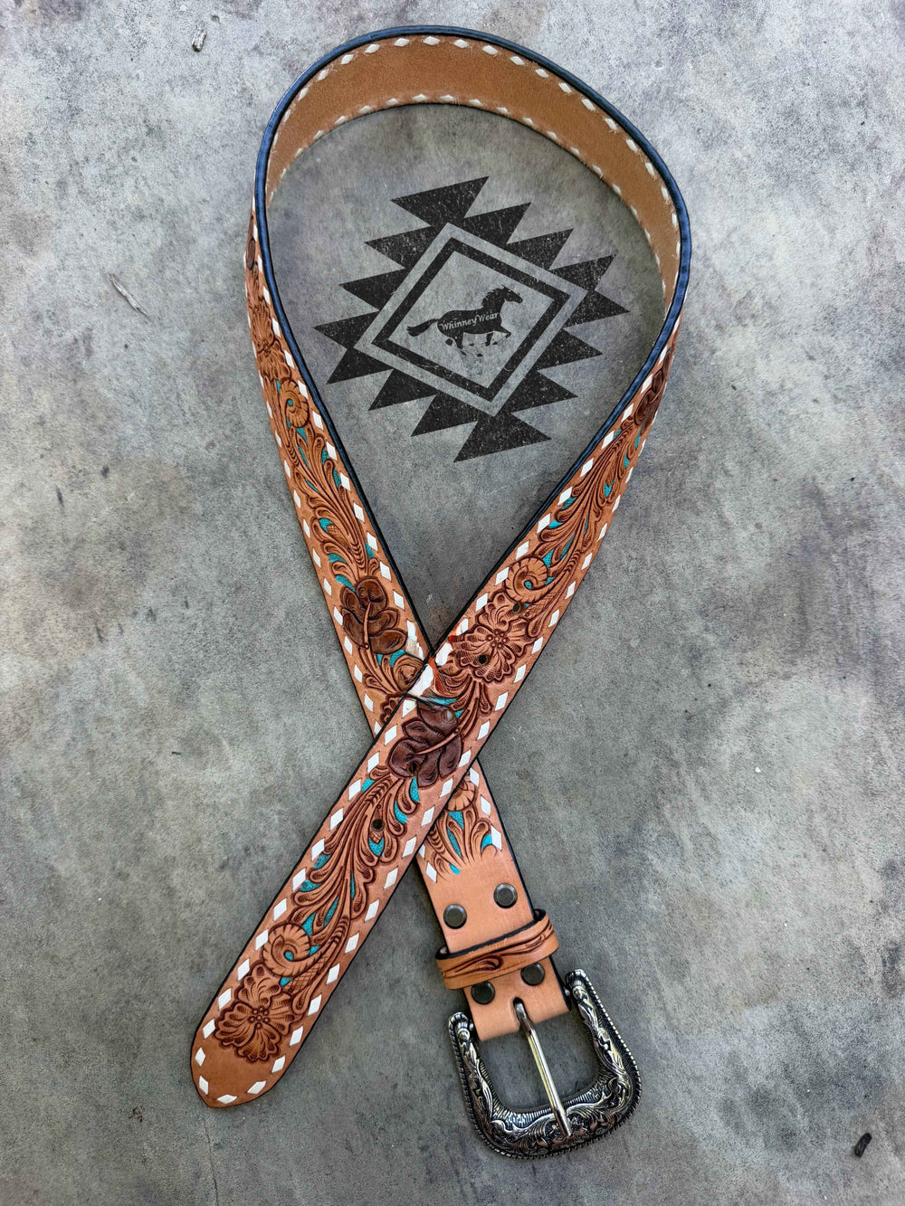 Floral & Swirls Tooled Belt