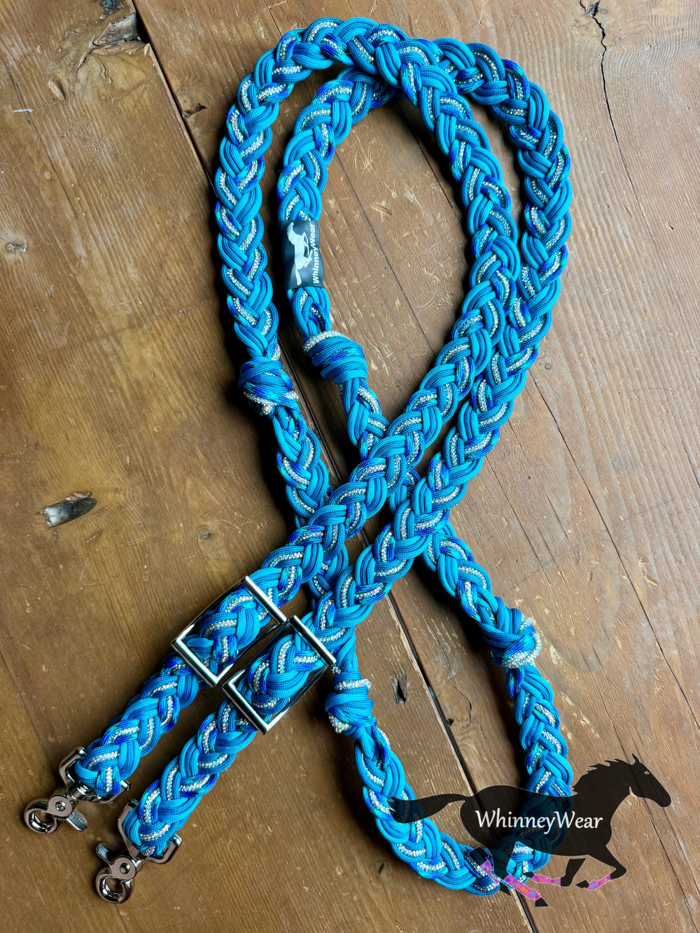 8ft Ocean Rhinestone Braided Reins