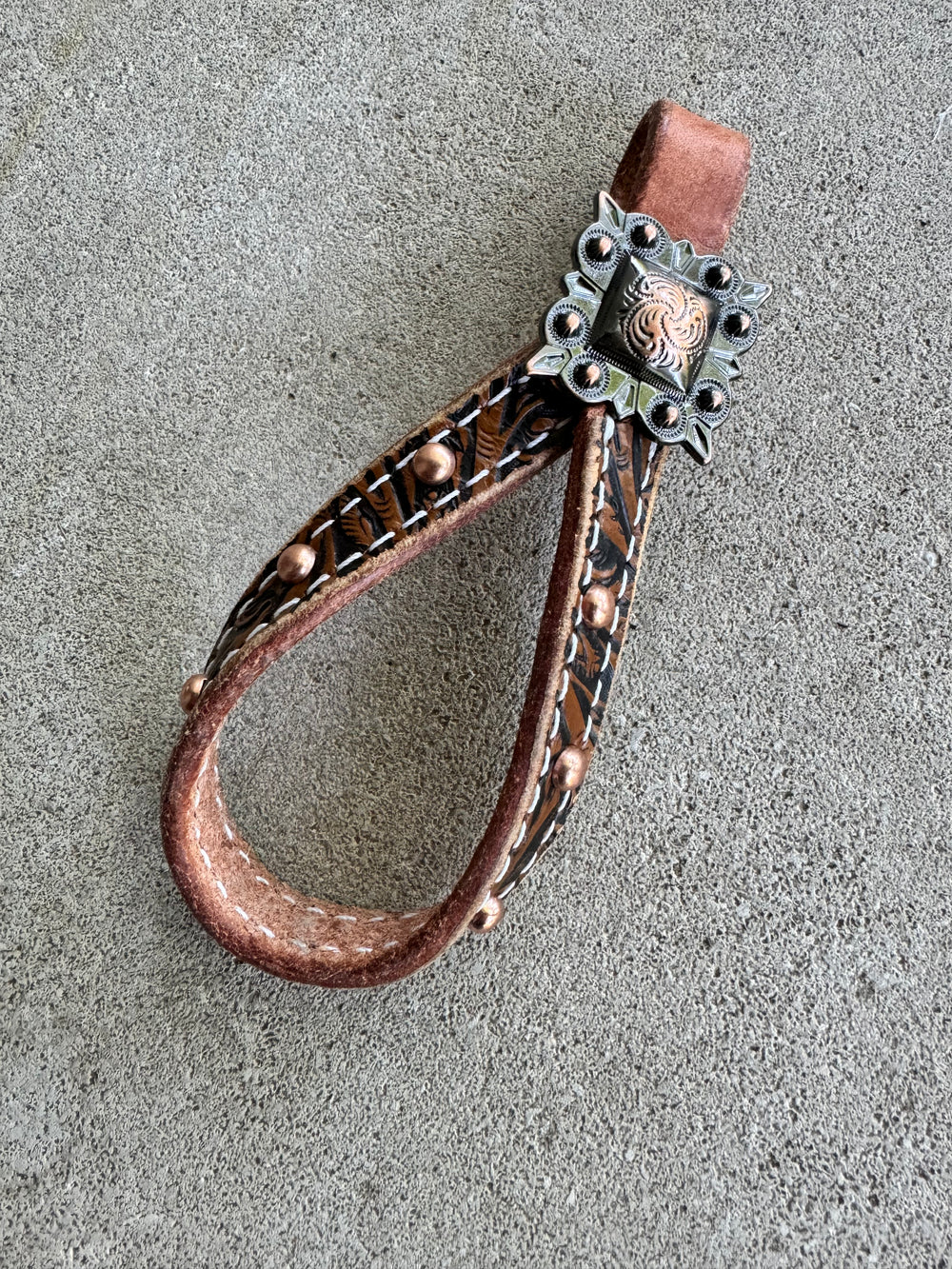 Brown Floral Tie Down Keeper