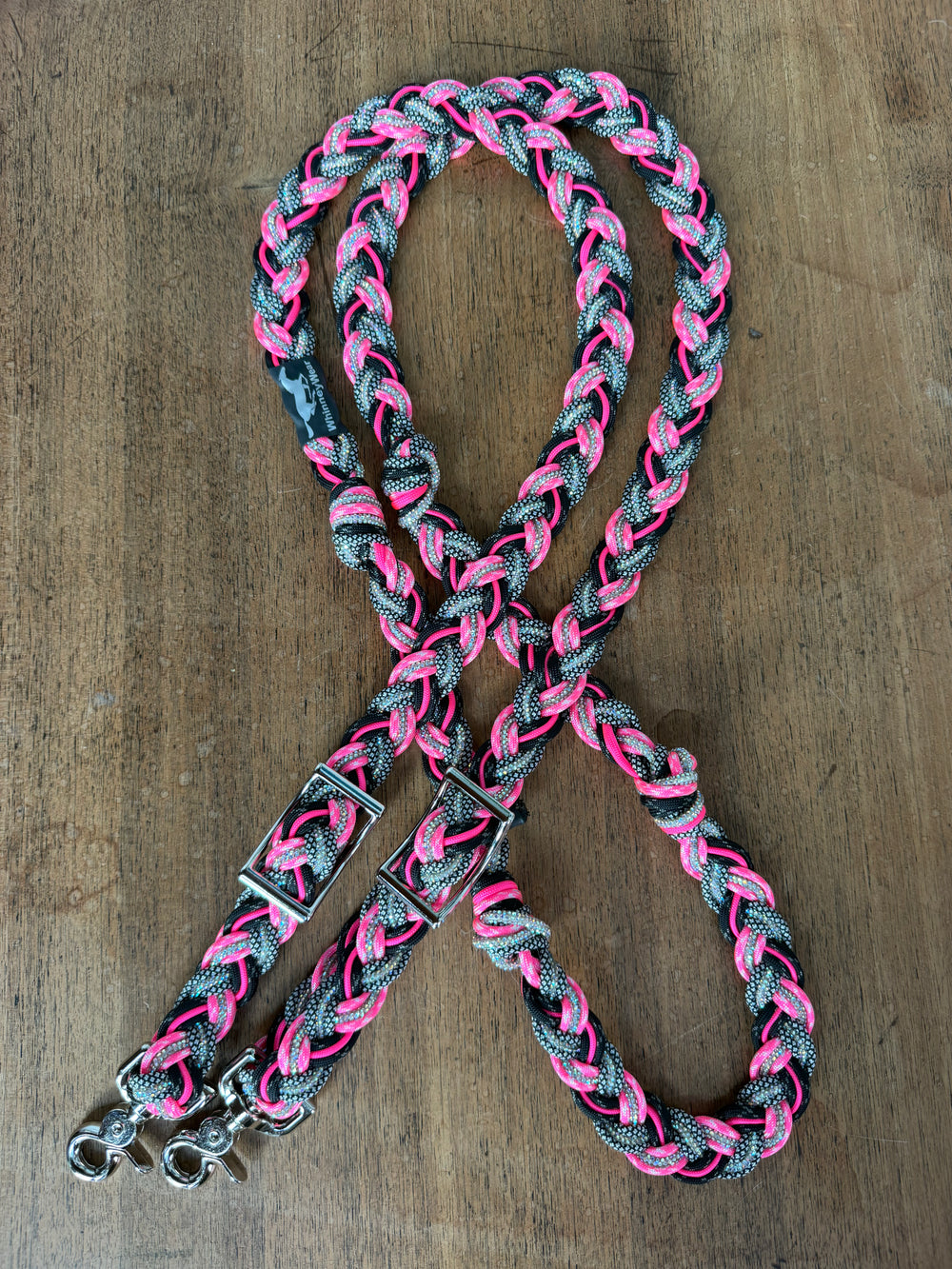 8ft Mystic Rhinestone Braided Reins