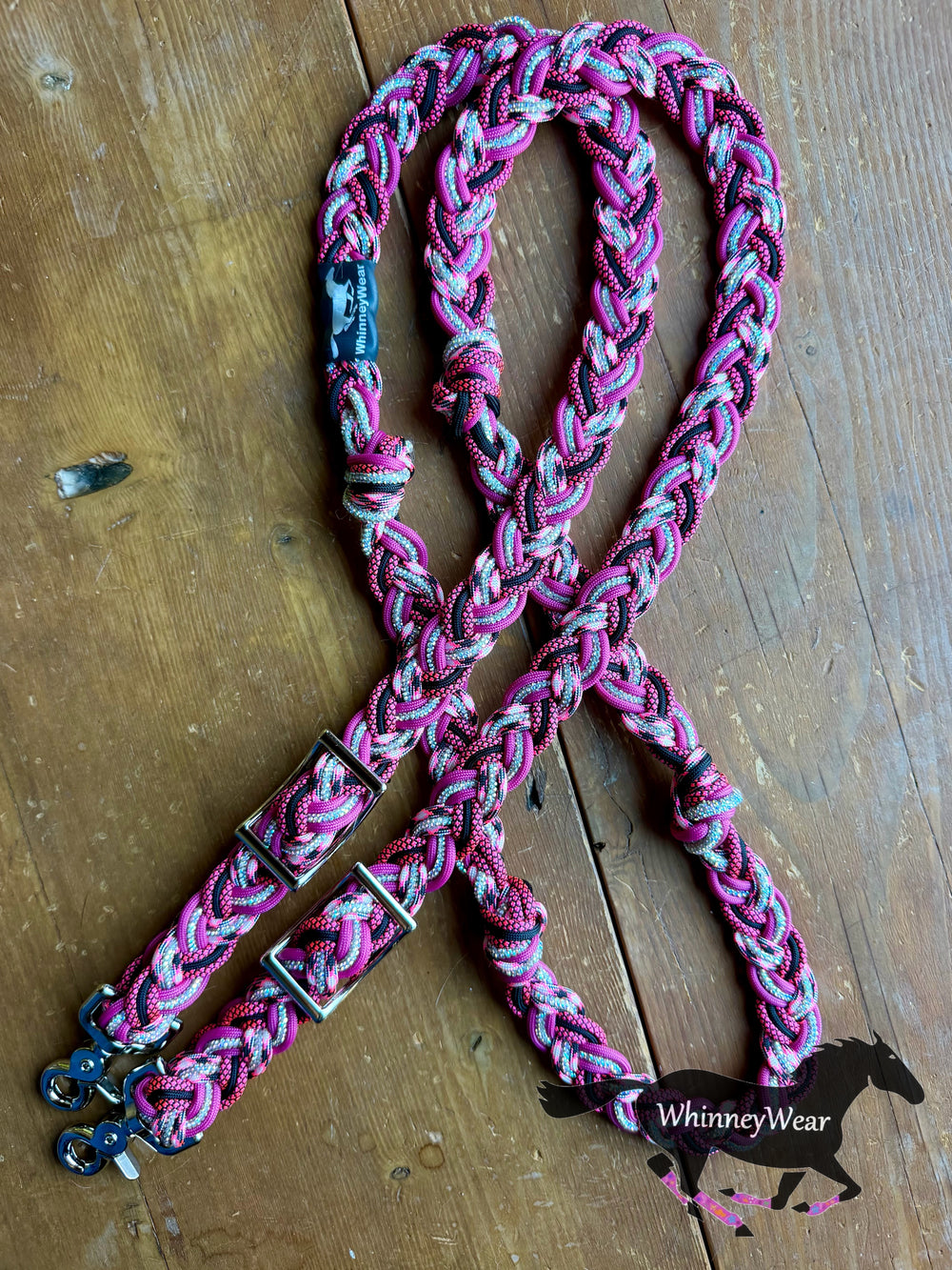 7ft Trouble Rhinestone Braided Reins