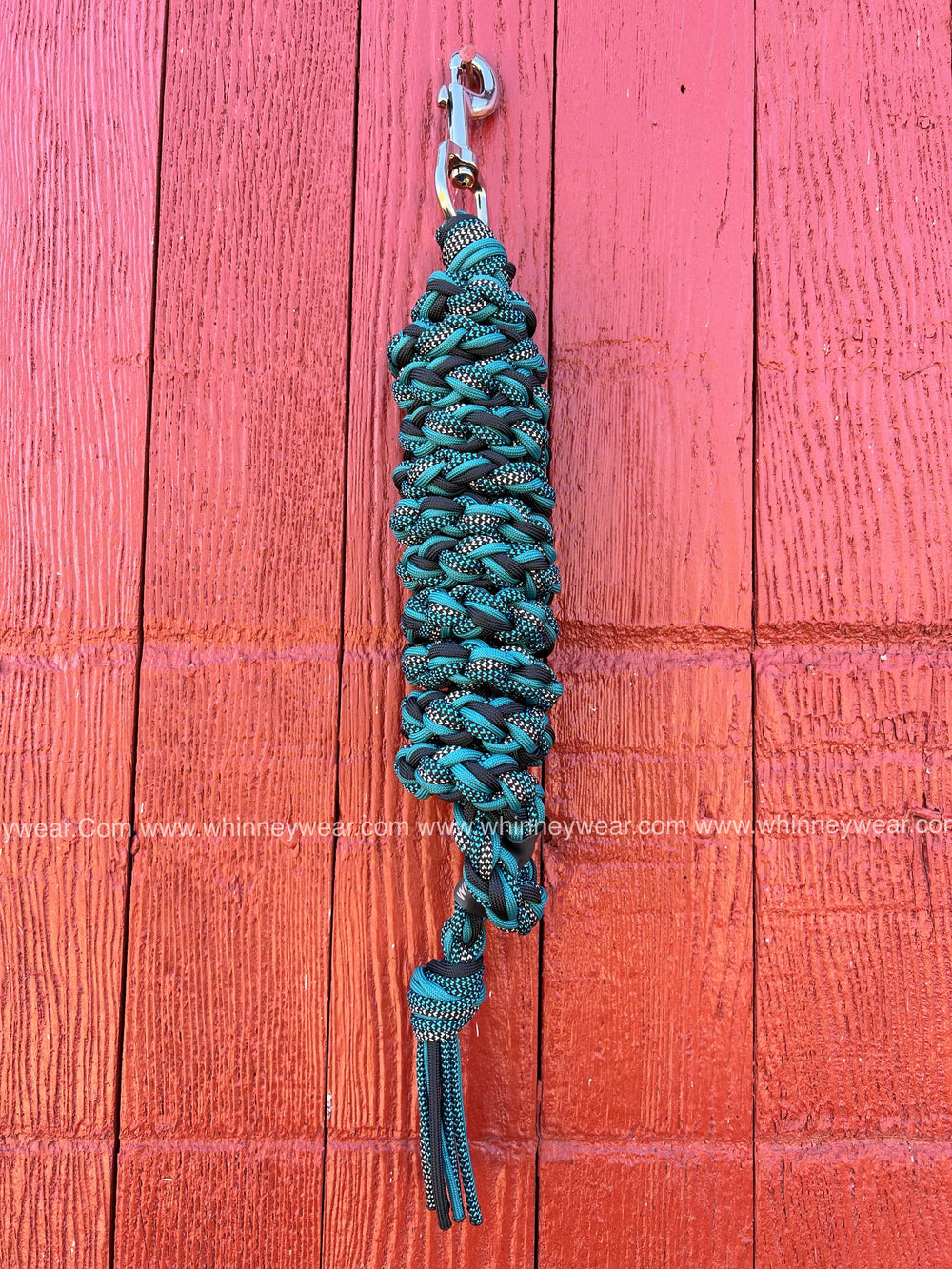 Teal & Black Braided Leadrope