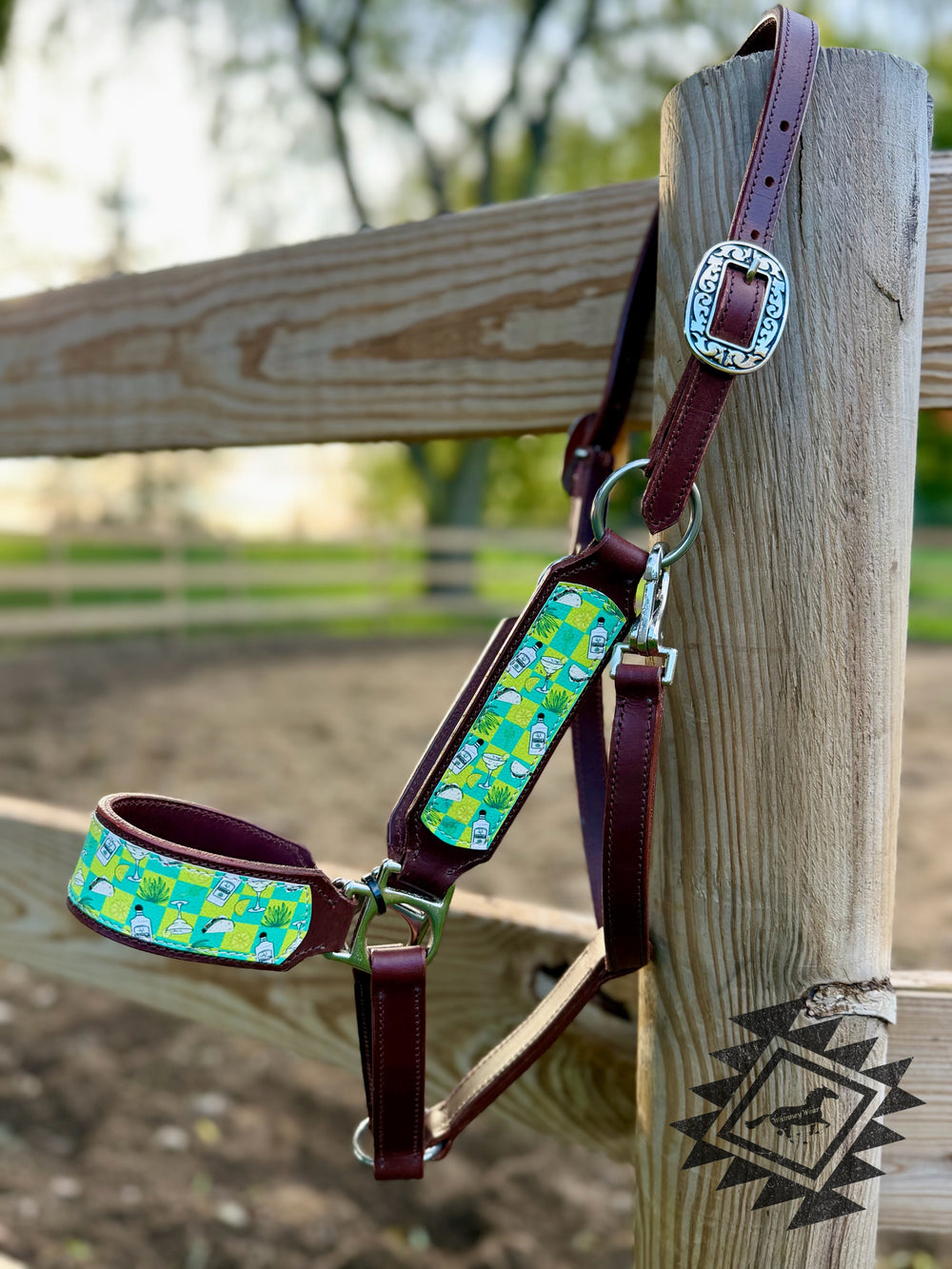 Tacos & Tight Turns Leather Horse Halter