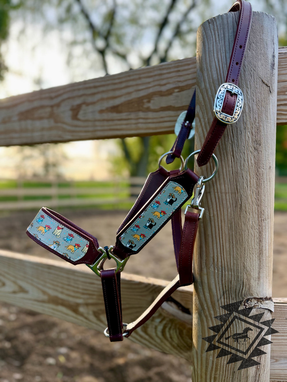 Meowdy Leather Horse Halter