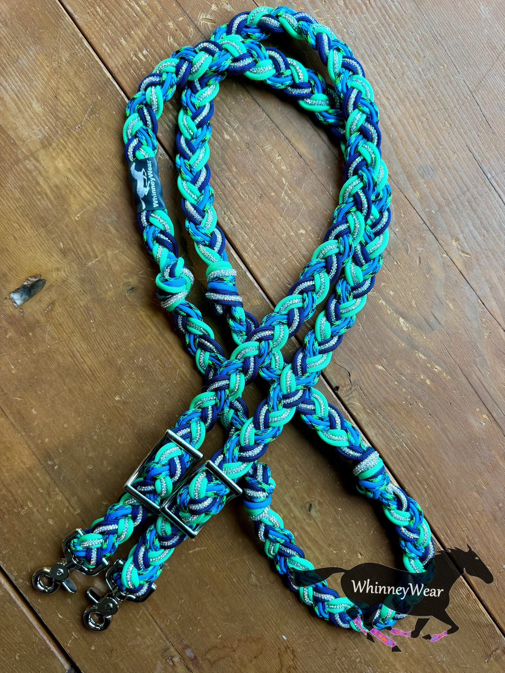 7ft Laredo Rhinestone Braided Reins