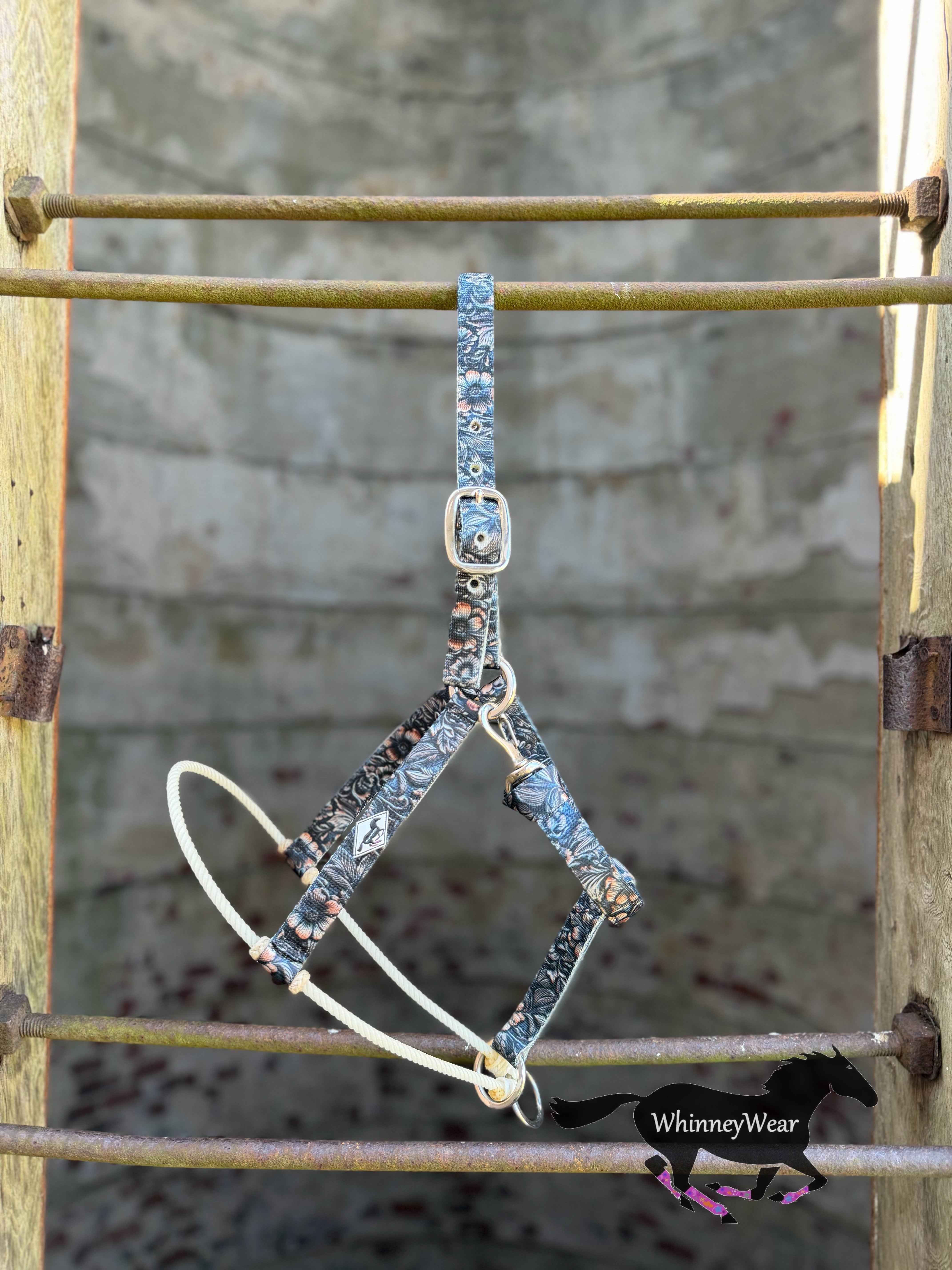 Tooled Leather/Lariat Nose Halter (JR HSRF)
