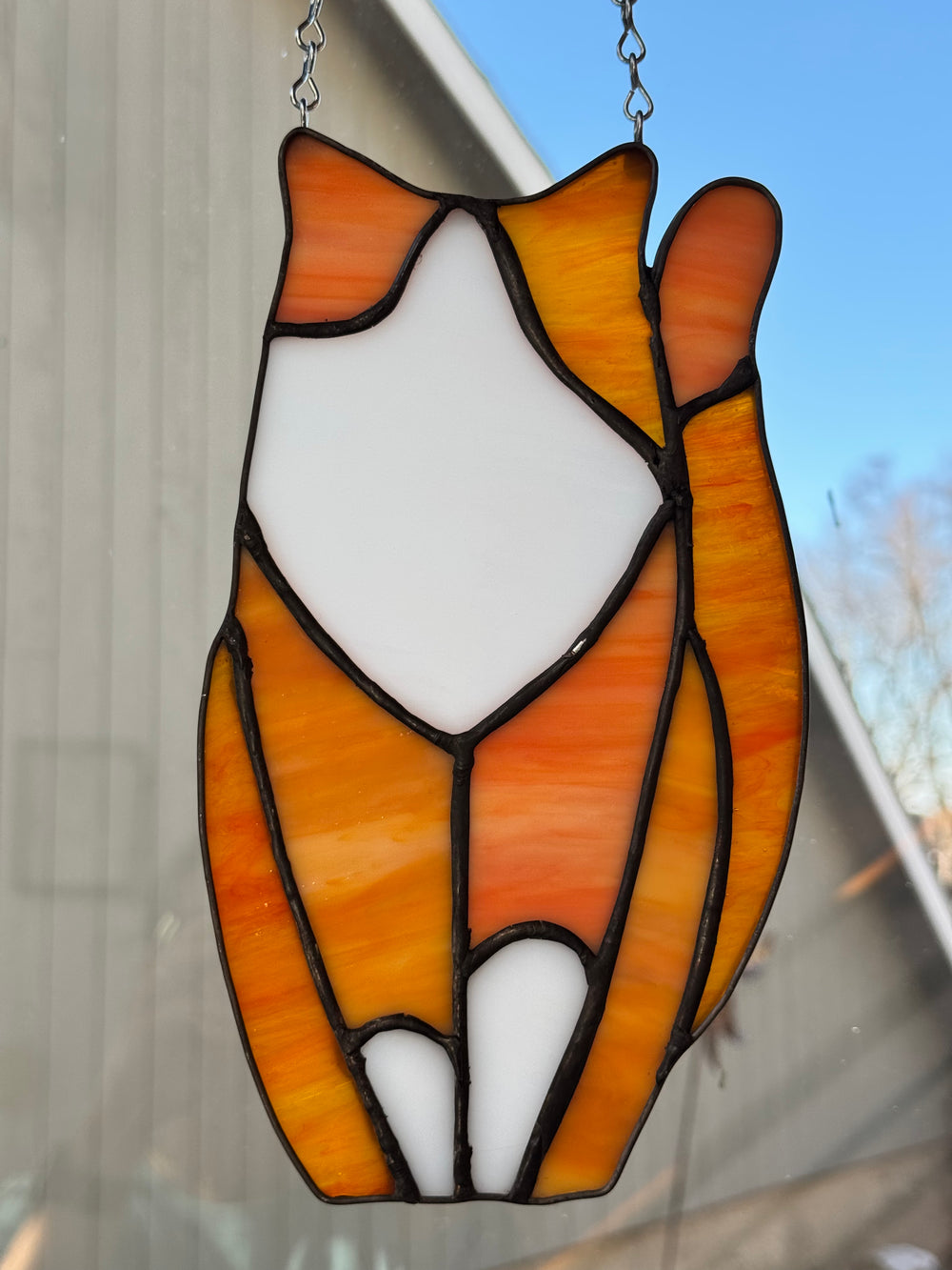Stained Glass Cat - Orange & White