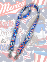 Red White & Boozy One Ear Nylon Headstall